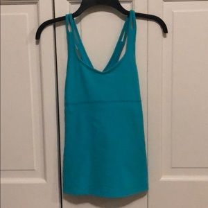 Blue activewear tank top
